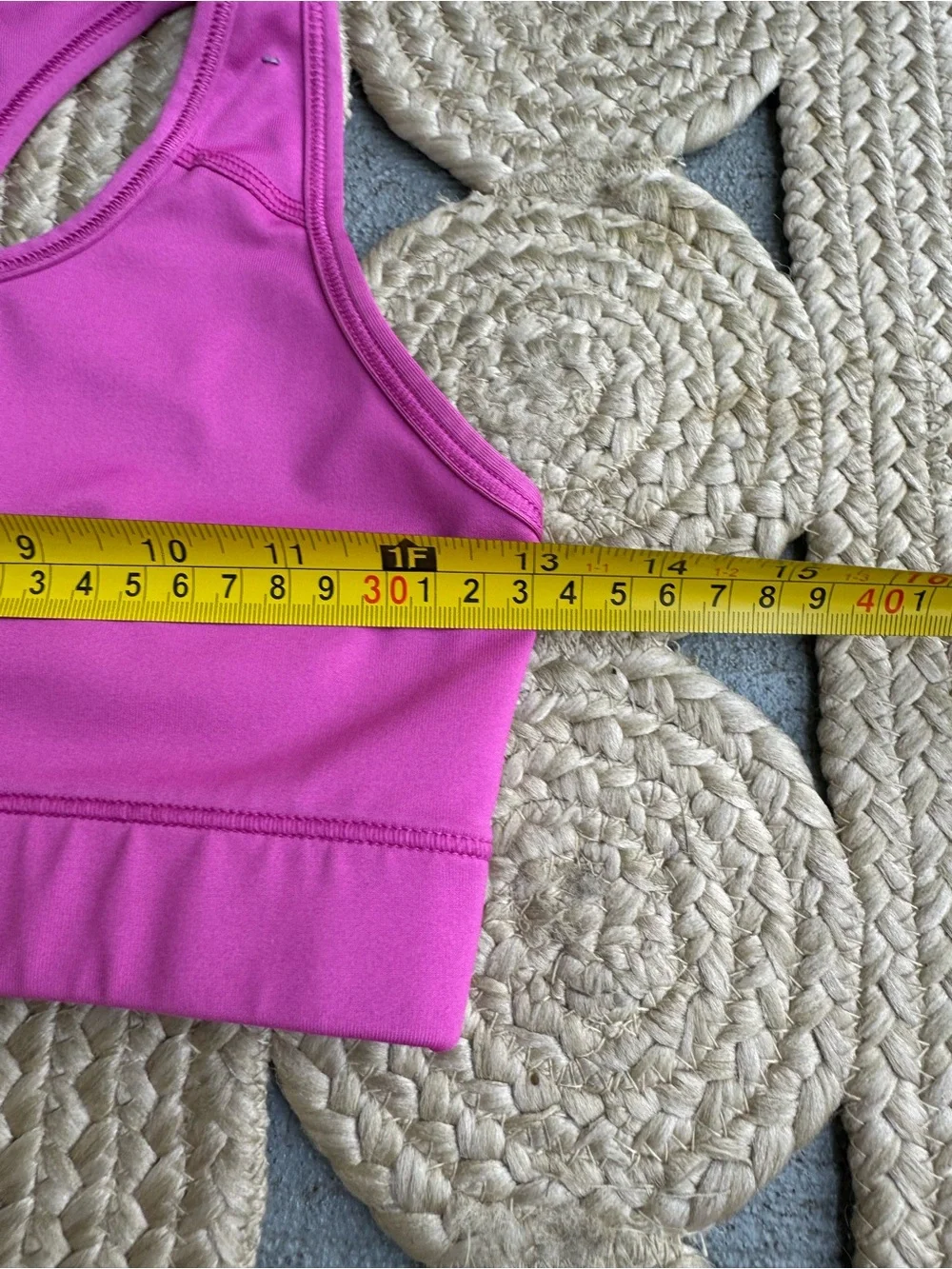 Nike Pro Pink Neon Green Swoosh Athletic Sports Bra Size S